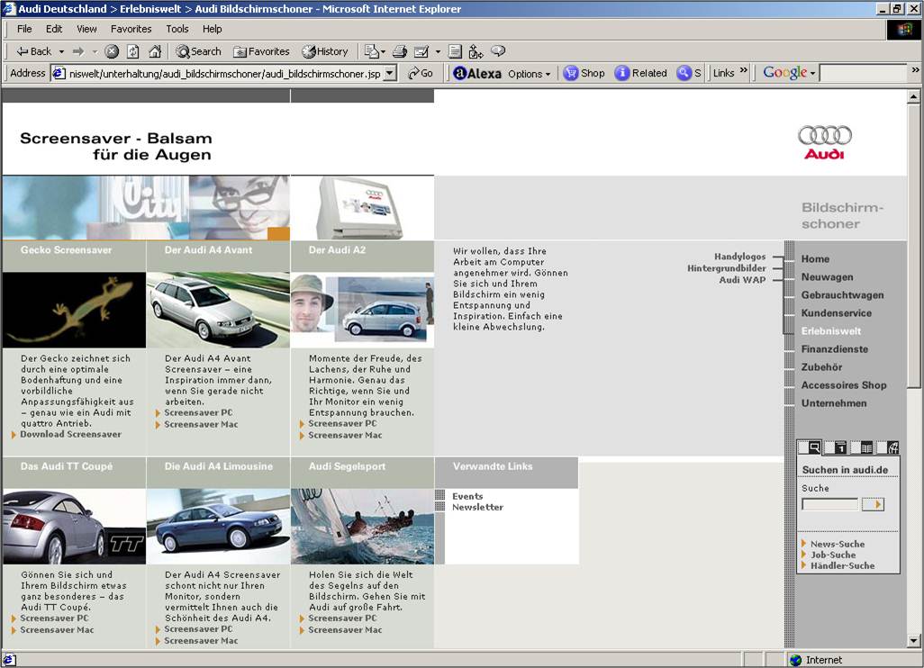 The first responsive website – audi.de