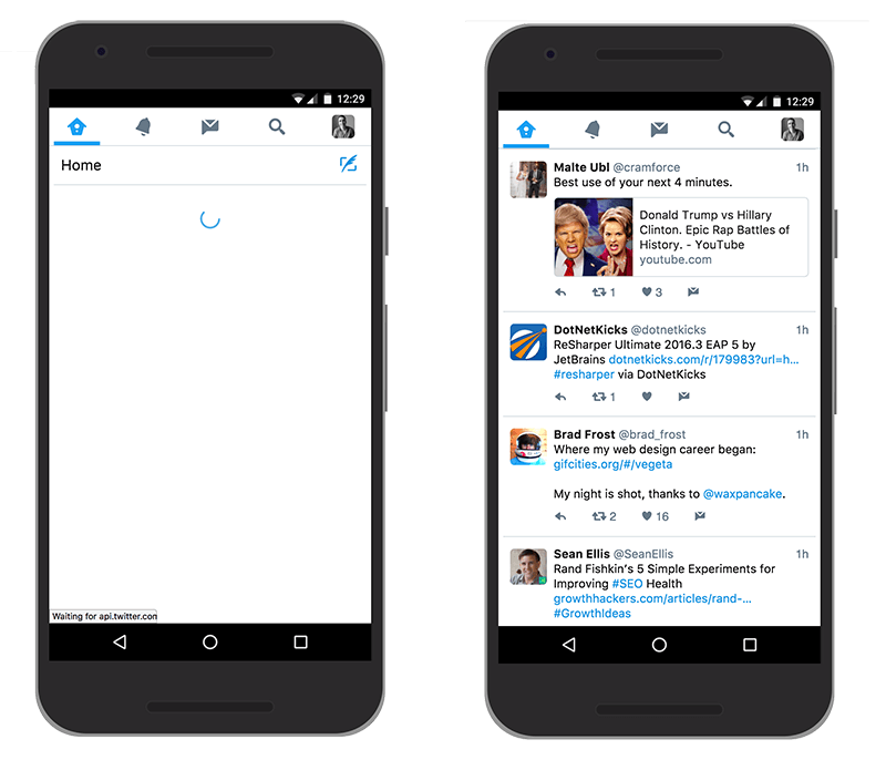An example of PWA – Twitter